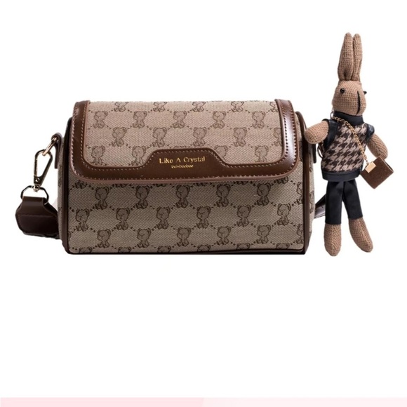 Women’s Cartoons Crossbody with Lucky Charm Rabbit In Khaki - Picture 5 of 12